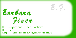barbara fiser business card